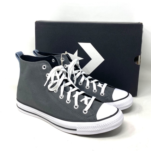 Converse Chuck Taylor High Gray Canvas Shoes Casual Men's Size Sneakers A02781F - Picture 5 of 10